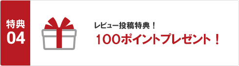 レビュー100ポイントプレゼント