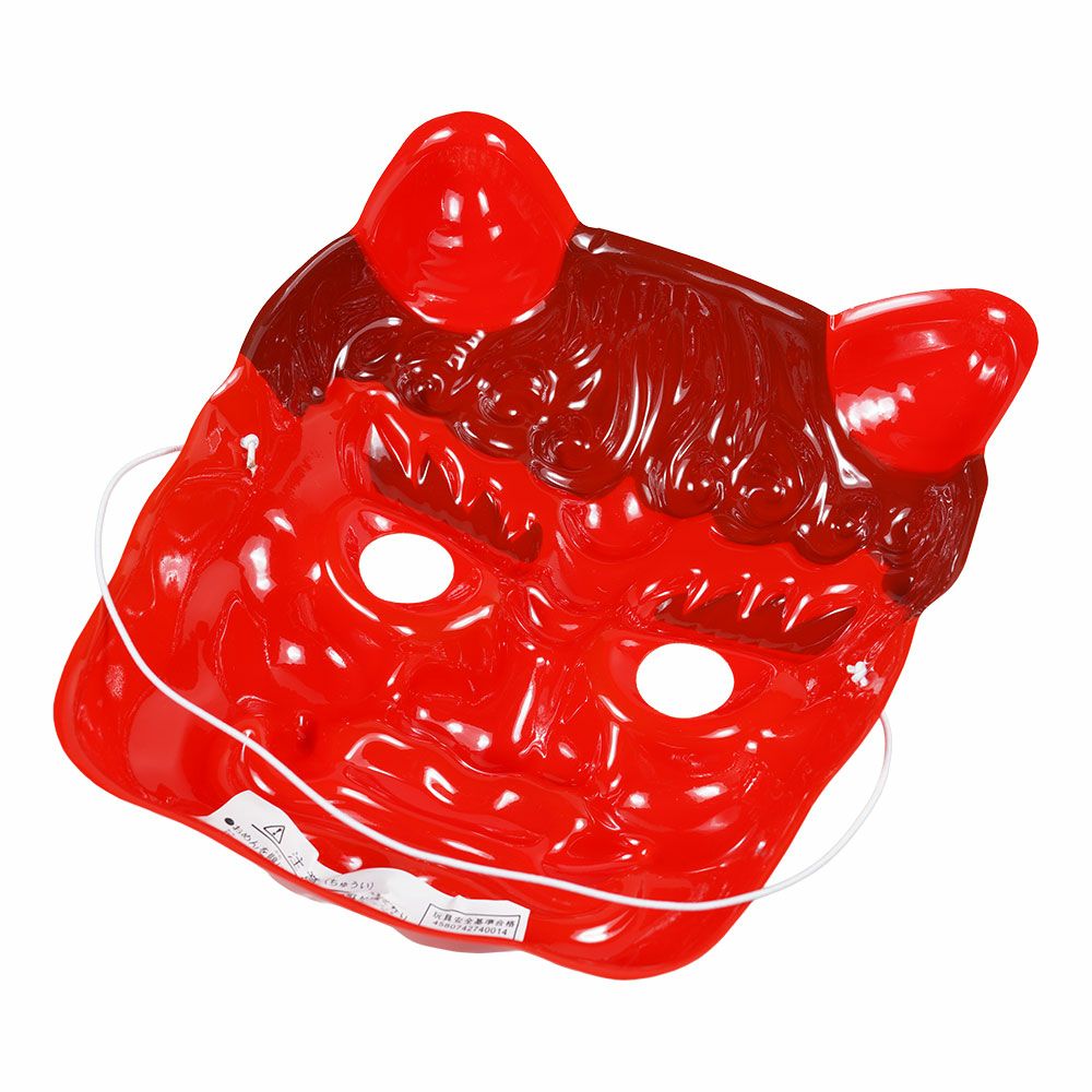 お面　赤鬼　プラスチック製