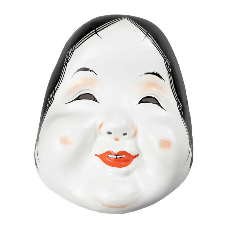 ひょっとこ おかめ 張子 お面 頬被り 豆絞り 田楽 祭り 舞い