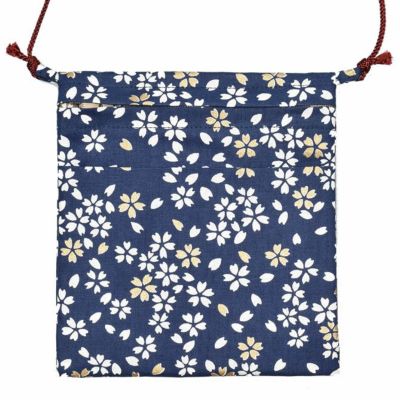 お祭りポシェット ポーチ 小桜 紺 | 祭り用品専門店の祭すみたや