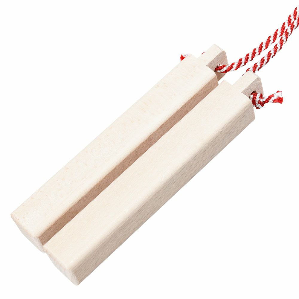 拍子木（ひょうしぎ）　素材：ブナ　長さ：13.5cm