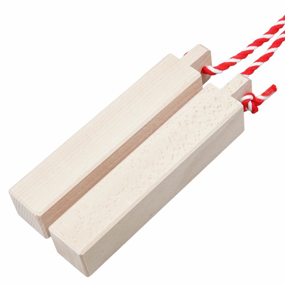 拍子木（ひょうしぎ）　素材：ブナ　長さ：20cm