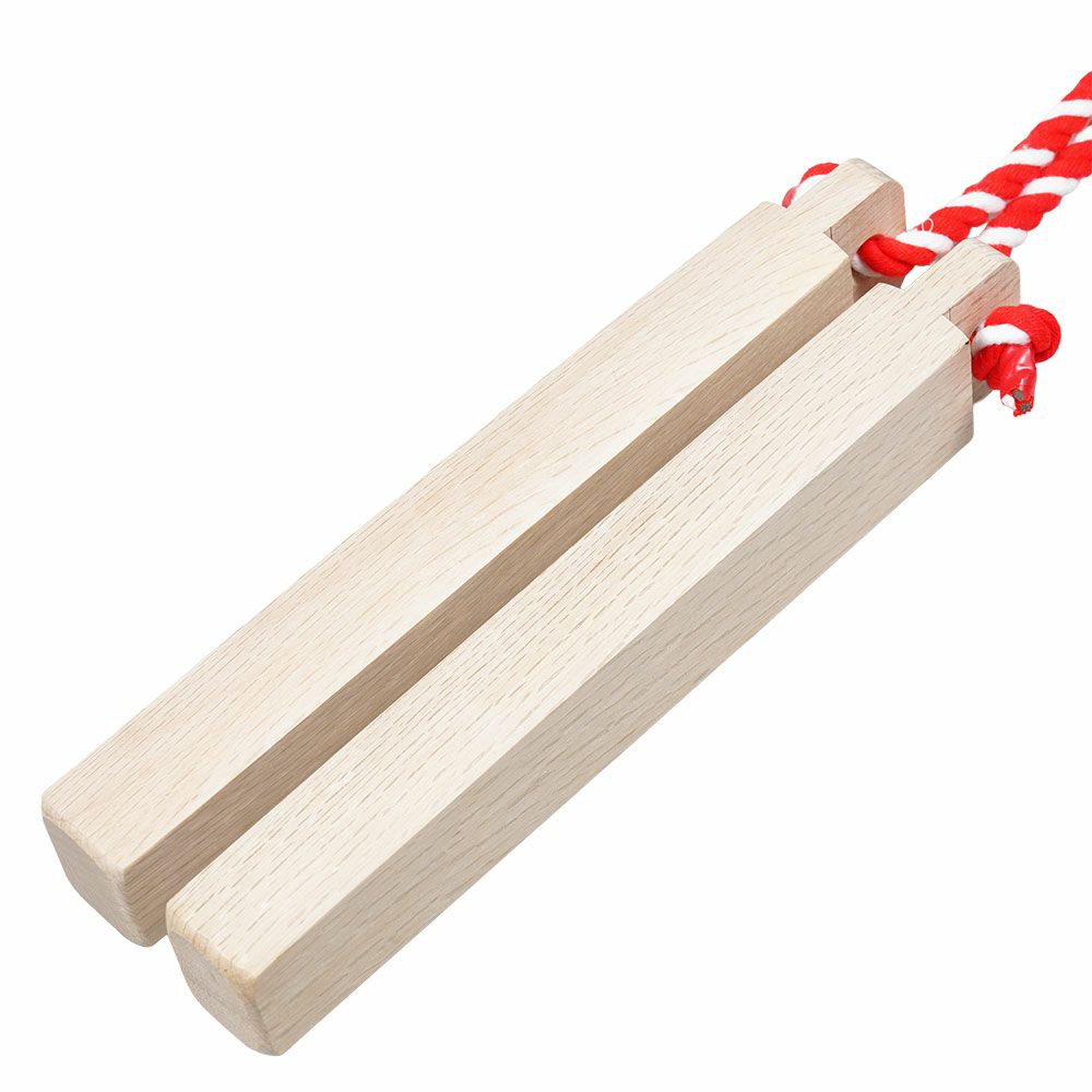 拍子木（ひょうしぎ）　素材：樫（かし）　長さ：28cm