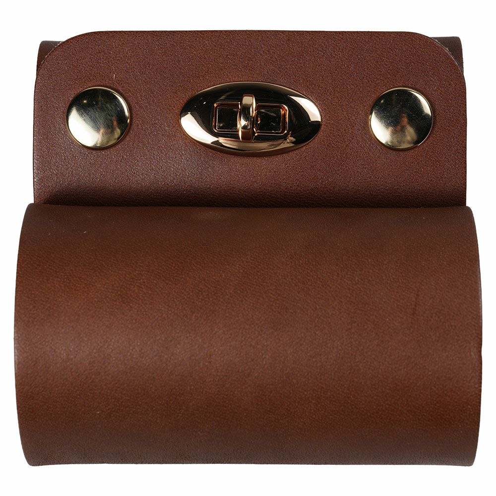 本革製　ラッパホルダー　こげ茶色