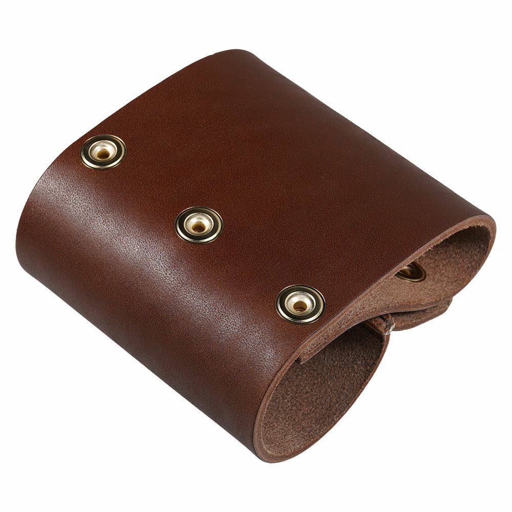 本革製　ラッパホルダー　こげ茶色