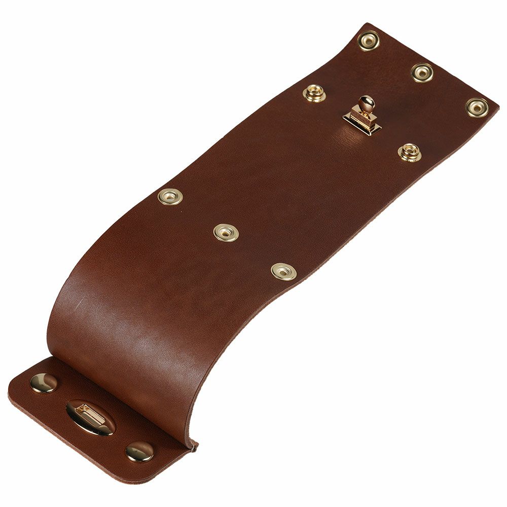 本革製　ラッパホルダー　こげ茶色