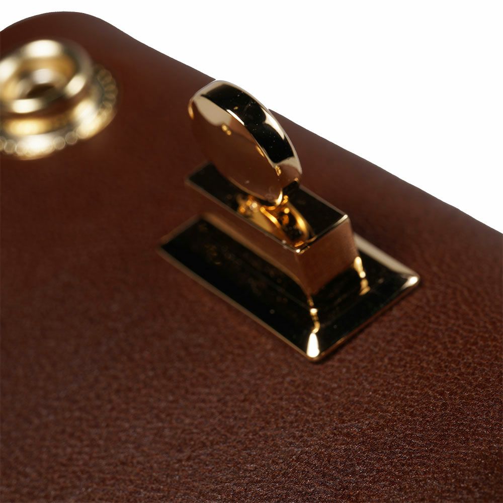 本革製　ラッパホルダー　こげ茶色