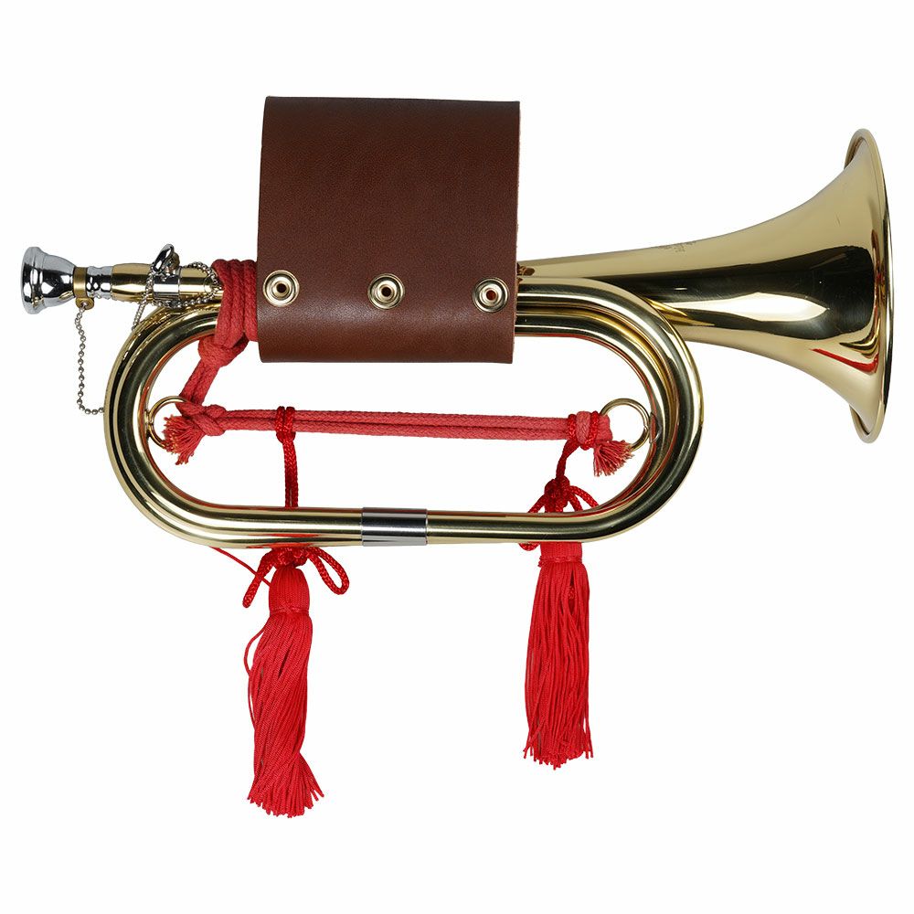 本革製　ラッパホルダー　こげ茶色