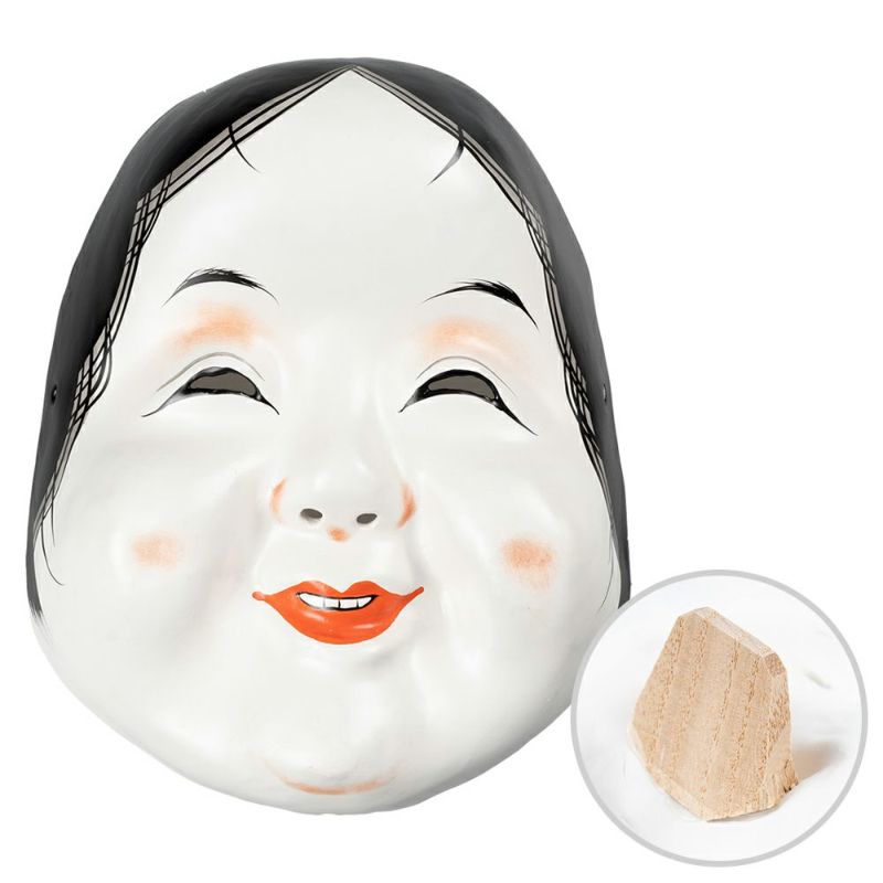 高級お面 岡目 くわえ付き張子製 | 祭り用品専門店の祭すみたや