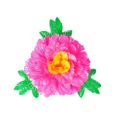 花笠用 牡丹花 ボタン花 ピンク色 小 | 祭り用品専門店の祭すみたや