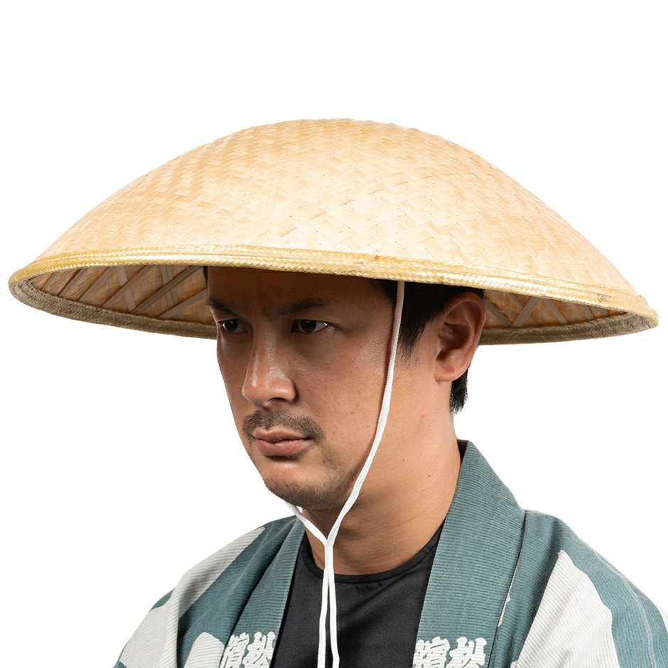 No4935 古民芸　編み笠 直径37cm 竹編み　籐編み　網代　帽子　送料無料 No4935 古民芸 編み笠 直径37cm 竹編み 籐編み 網代 帽子 送料無料 竹