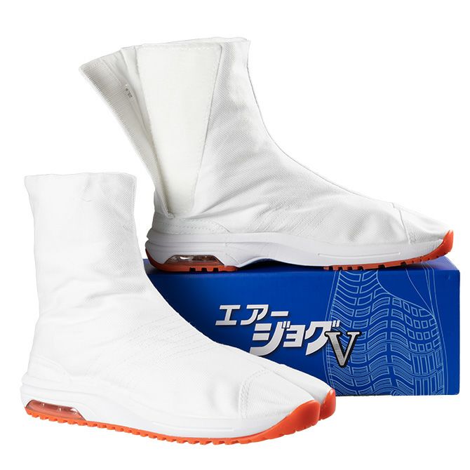 丸五 エアークッション入り祭足袋 エアージョグV 6枚こはぜ 白　22.5cm-30.0cm　お祭用品 お祭衣装 地下足袋 マルゴ MARUGO ホワイト 白 6枚コハゼ タビ エアーバック内蔵ソール 