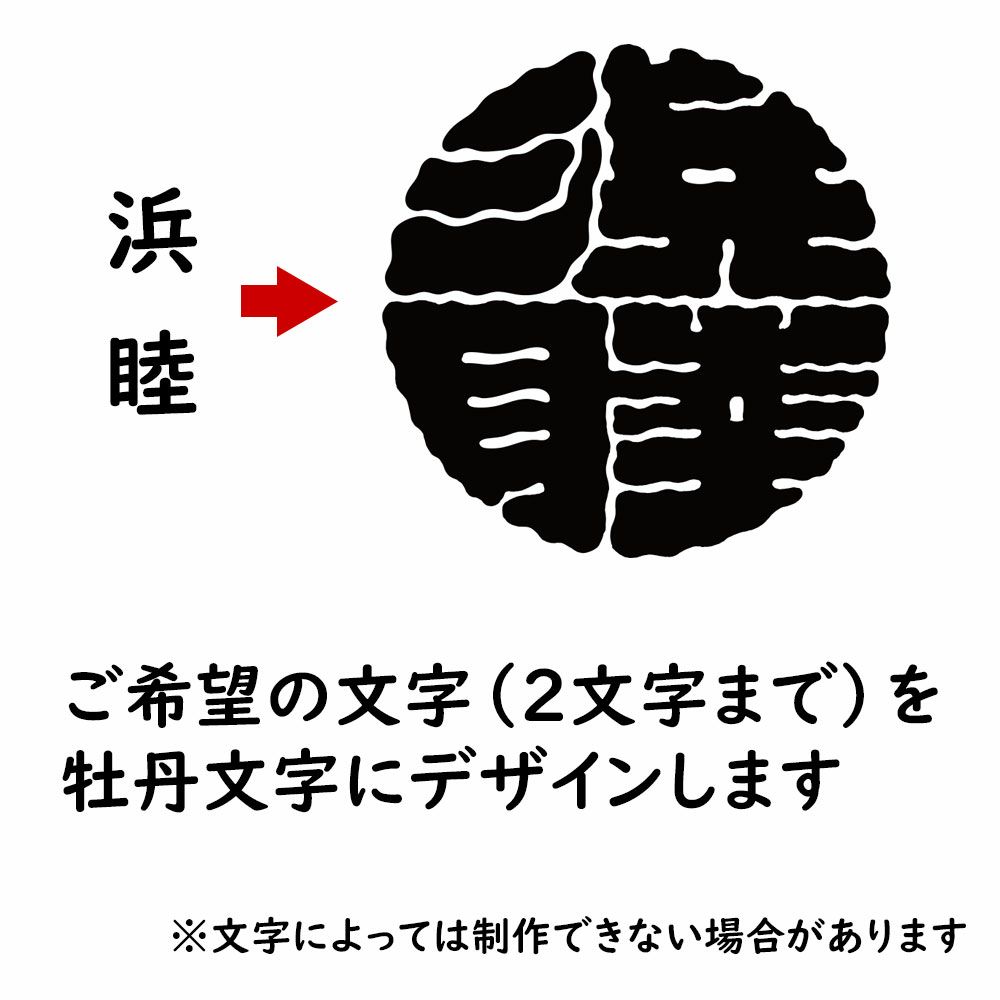 特注　牡丹文字制作