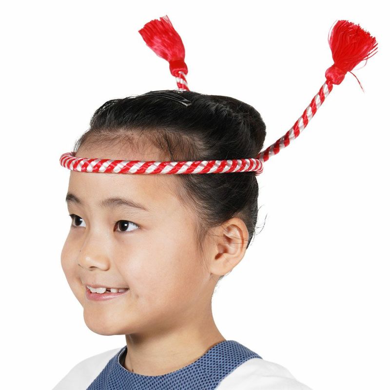 かんたんねじりはちまき 中芯入り（針金入り） 赤/白 | 祭り用品専門店