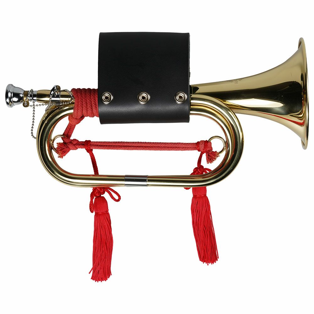 本革製　信号ラッパホルダー　黒色