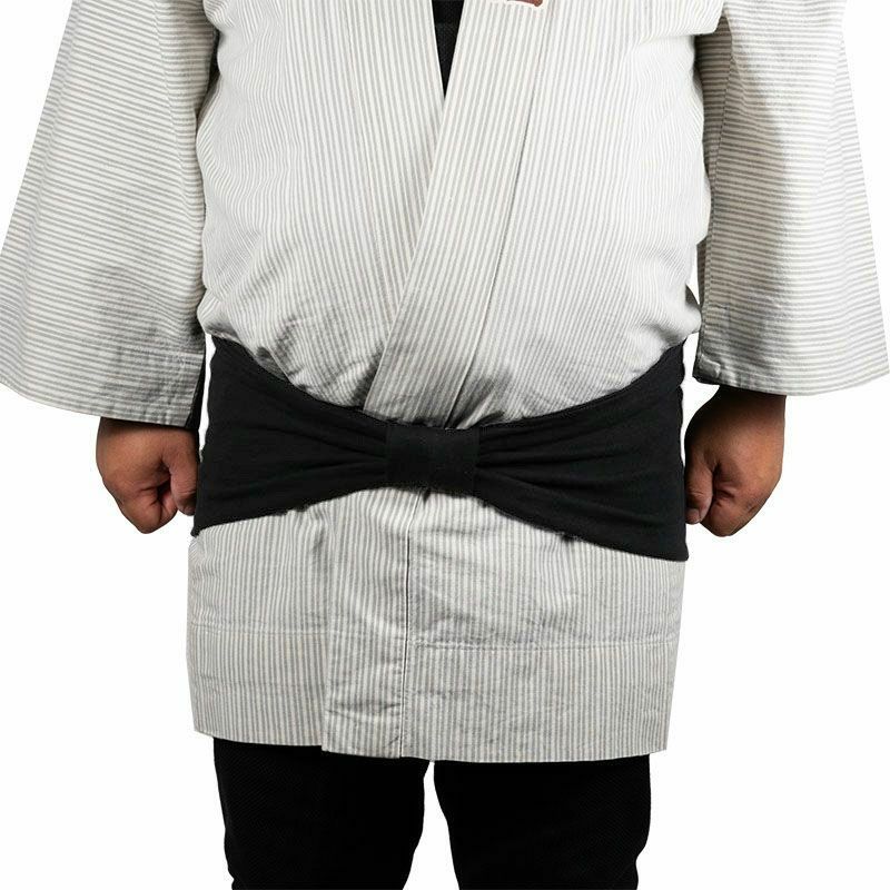 長尺　ワンタッチ巻き帯　真っ黒